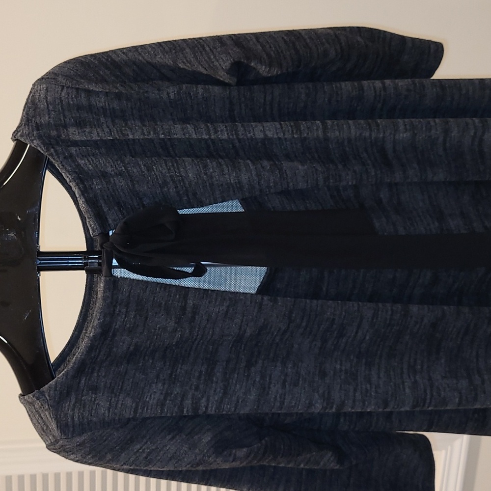 Simone Oversized Gray Tunic Flared Dress L